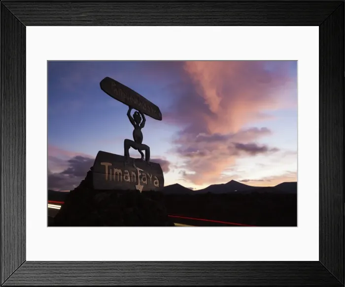 Framed Print : Devil logo and volcanoes, Parque Nacional de Timanfaya (Timanfaya National Park), near Yaiza, Lanzarote, Canary Islands, Spain Framed Print : Devil logo and volcanoes, Parque Nacional de Timanfaya (Timanfaya National Park), near Yaiza, Lanzarote, Canary Islands, Spain