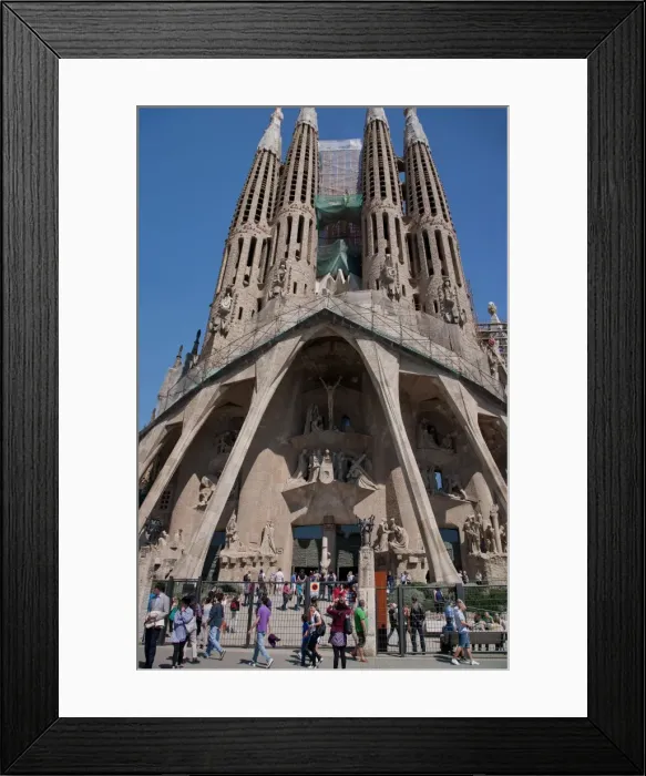 Framed Print : Facade of the Sagrada Familia Cathedral by Gaudi, UNESCO World Heritage Site, Barcelona, Catalonia, Spain, Europe Framed Print : Facade of the Sagrada Familia Cathedral by Gaudi, UNESCO World Heritage Site, Barcelona, Catalonia, Spain, Europe