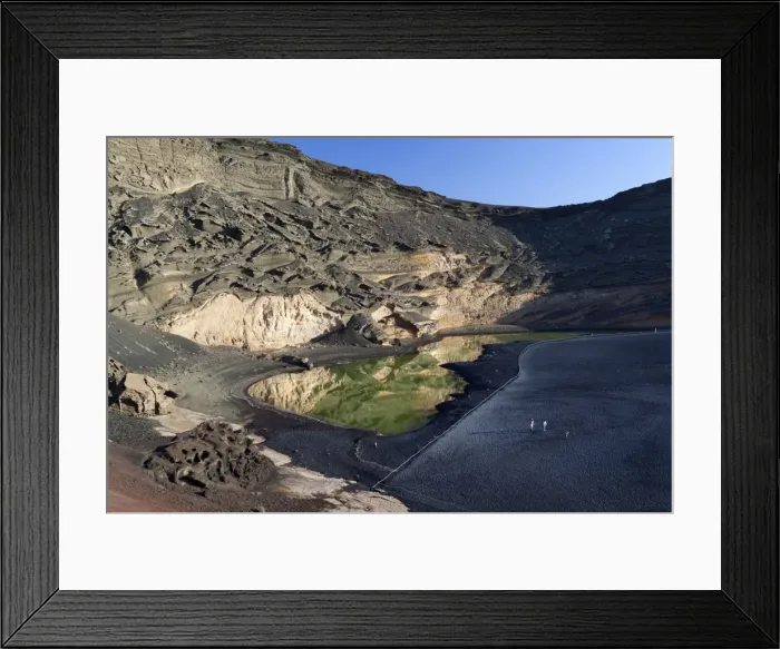 Framed Print : Lagoon and lava cliffs, El Golfo, Lanzarote, Canary Islands, Spain Framed Print : Lagoon and lava cliffs, El Golfo, Lanzarote, Canary Islands, Spain