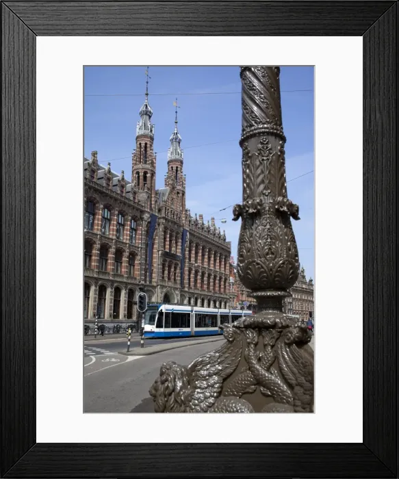 Framed Print : Magna Plaza and ornate lamp post, Amsterdam, Holland, Europe Framed Print : Magna Plaza and ornate lamp post, Amsterdam, Holland, Europe