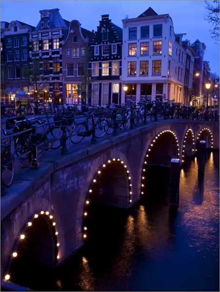 Canal and Bridge, Amsterdam, Holland, Europe