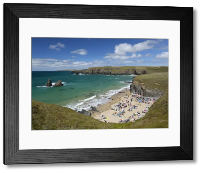 Framed Print : North Cornwall coast beach, Porthcothan, near Newquay, Cornwall, England Framed Print : North Cornwall coast beach, Porthcothan, near Newquay, Cornwall, England