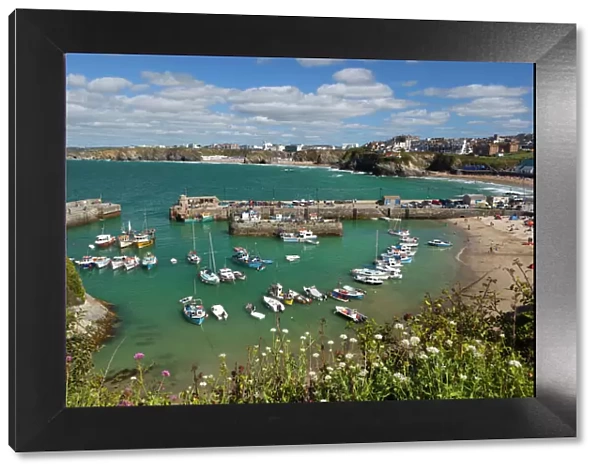 View over the harbour, Newquay, Cornwall, England