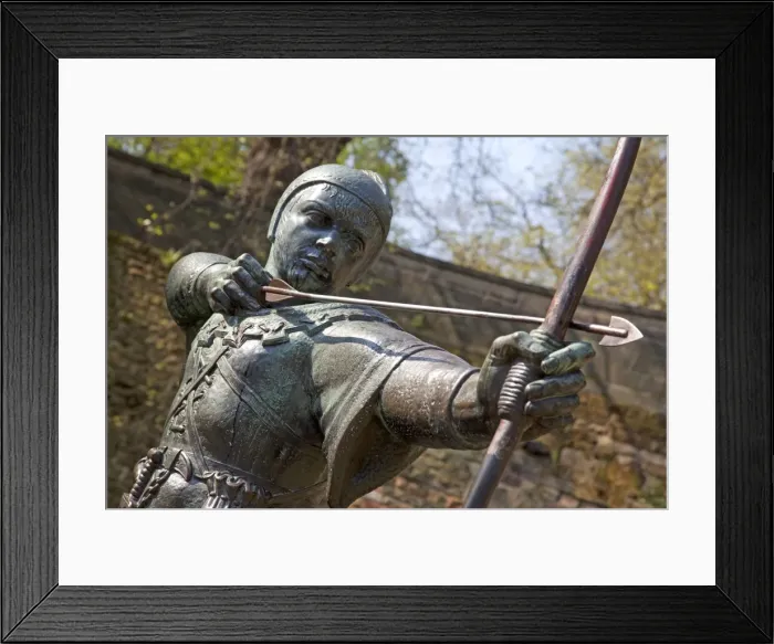 Framed Print : Robin Hood statue, Nottingham, Nottinghamshire, England, United Kingdom, Europe Framed Print : Robin Hood statue, Nottingham, Nottinghamshire, England, United Kingdom, Europe
