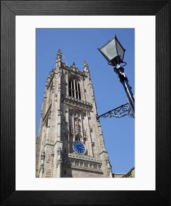 Framed Print : Derby Cathedral and lamp post, Derby, Derbyshire, England, United Kingdom, Europe Framed Print : Derby Cathedral and lamp post, Derby, Derbyshire, England, United Kingdom, Europe