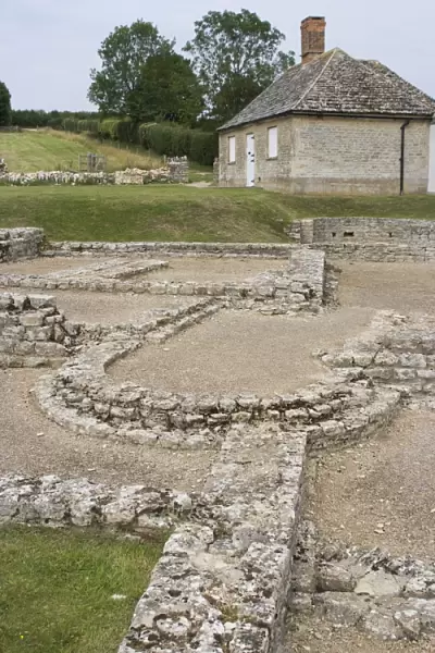 North Leigh Roman villa, the remains of a large manor house dating from the 1st to 3rd century AD, North Leigh, Oxfordshire, England, United Kingdom, Europe