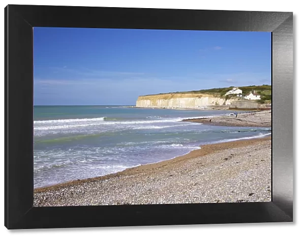 Beach at Cuckmere Haven, East Sussex, South Downs National Park, England, United Kingdom, Europe