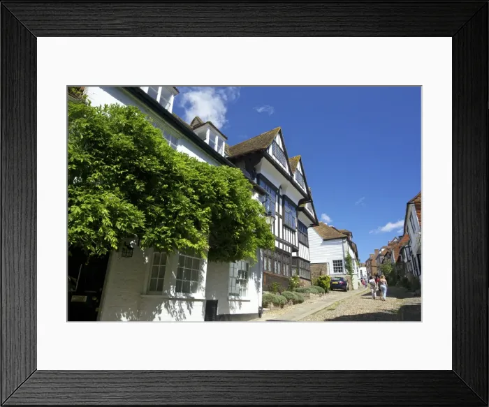 Framed Print : Mermaid Street in summer sunshine, Rye, East Sussex, England, United Kingdom, Europe Framed Print : Mermaid Street in summer sunshine, Rye, East Sussex, England, United Kingdom, Europe