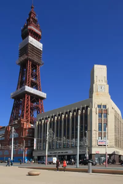 Tower and Promenade, Blackpool, Lancashire, England, United Kingdom, Europe