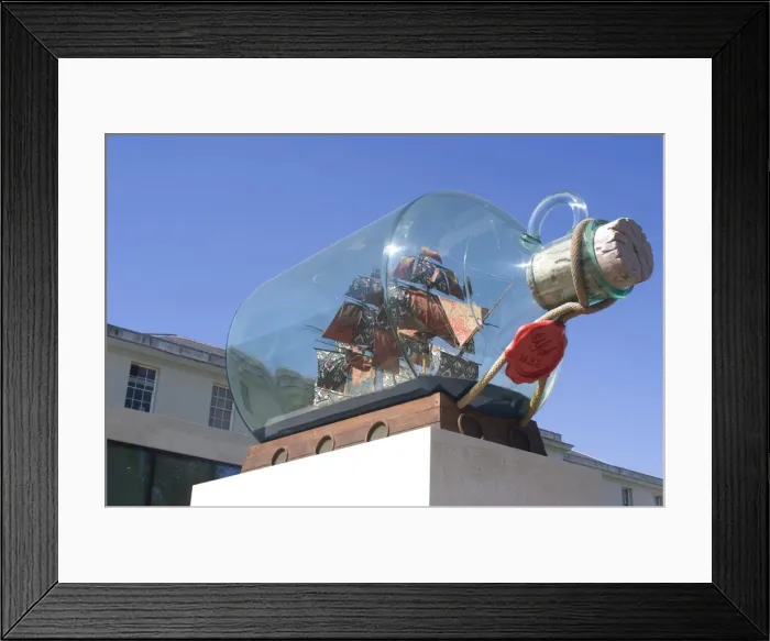Framed Print : Ship in a bottle at the Greenwich Maritime Museum, Greenwich, London, England, United Kingdom, Europe