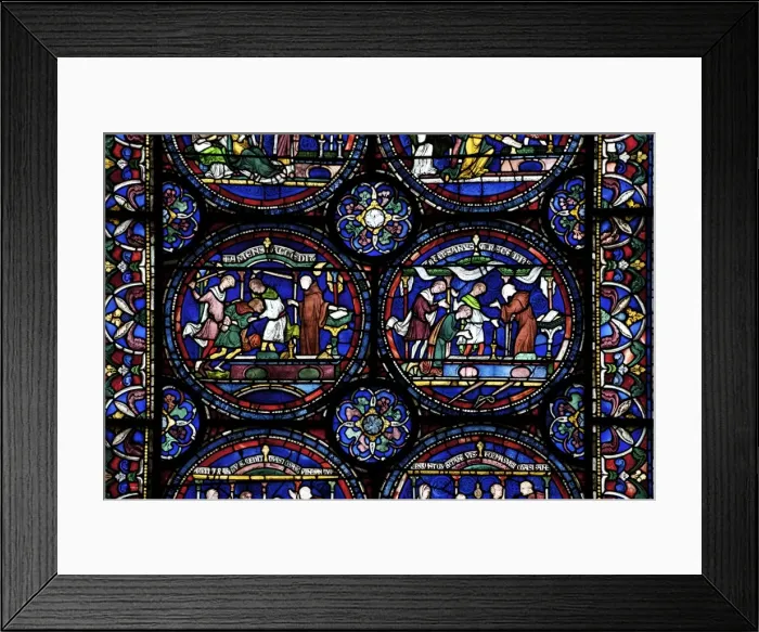 Framed Print : Medieval stained glass depicting the Cure of Mad Henry of Fordwich, North Ambulatory, Trinity Chapel Ambulatory, Canterbury Cathedral, UNESCO World Heritage Site, Canterbury, Kent, England, United Kingdom, Europe Framed Print : Medieval stained glass depicting the Cure of Mad Henry of Fordwich, North Ambulatory, Trinity Chapel Ambulatory, Canterbury Cathedral, UNESCO World Heritage Site, Canterbury, Kent, England, United Kingdom, Europe