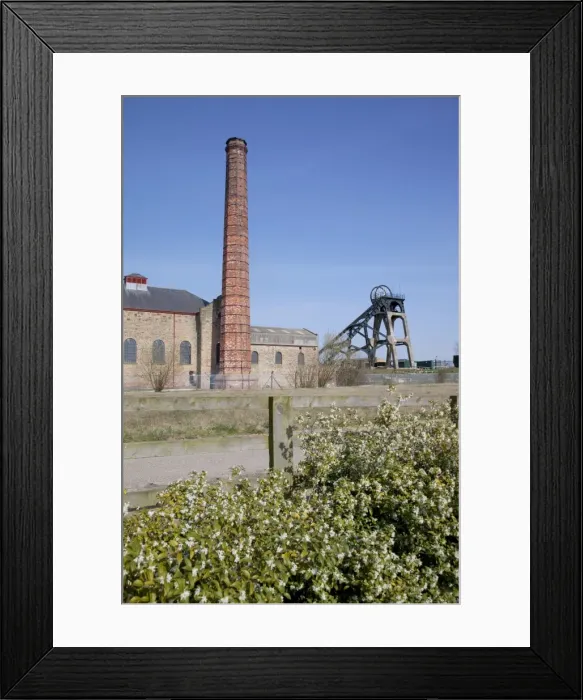 Framed Print : Headstocks, Pleasley Colliery; Derbyshire, England, United Kingdom, Europe Framed Print : Headstocks, Pleasley Colliery; Derbyshire, England, United Kingdom, Europe