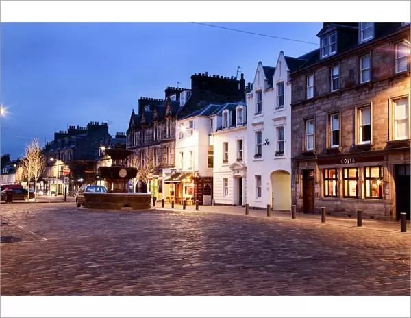 Market Street at dusk, St Andrews, Fife, Scotland