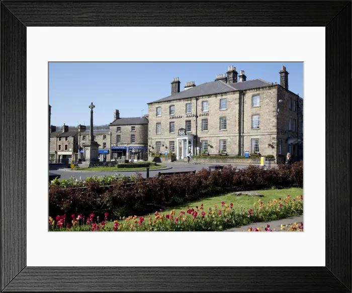 Framed Print : Rutland Arms Hotel and Town Cross, Bakewell, Derbyshire, England, United Kingdom, Europe Framed Print : Rutland Arms Hotel and Town Cross, Bakewell, Derbyshire, England, United Kingdom, Europe