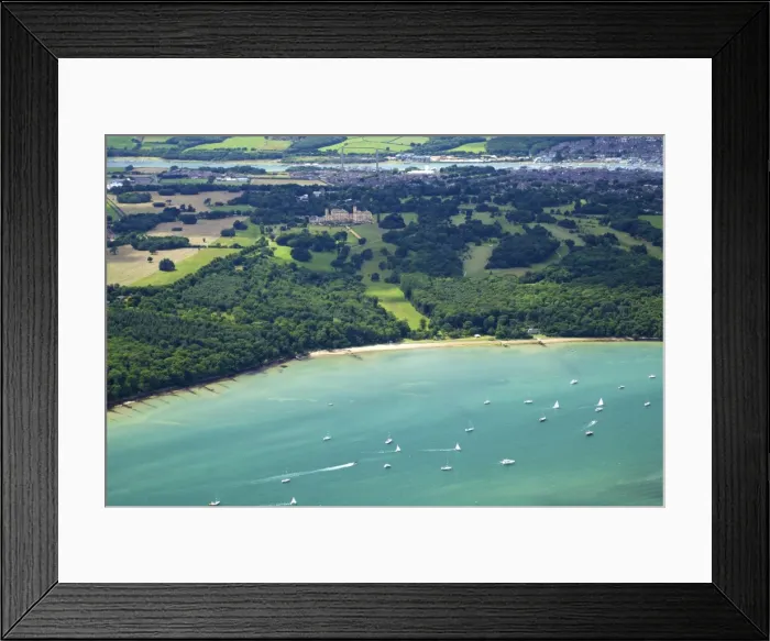 Framed Print : Aerial view of yachts racing in Cowes Week on the Solent, with Osborne House in background, Isle of Wight, England, United Kingdom, Europe Framed Print : Aerial view of yachts racing in Cowes Week on the Solent, with Osborne House in background, Isle of Wight, England, United Kingdom, Europe