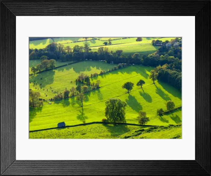 Framed Print : River Manifold Valley near Ilam, Peak District National Park, Derbyshire, England