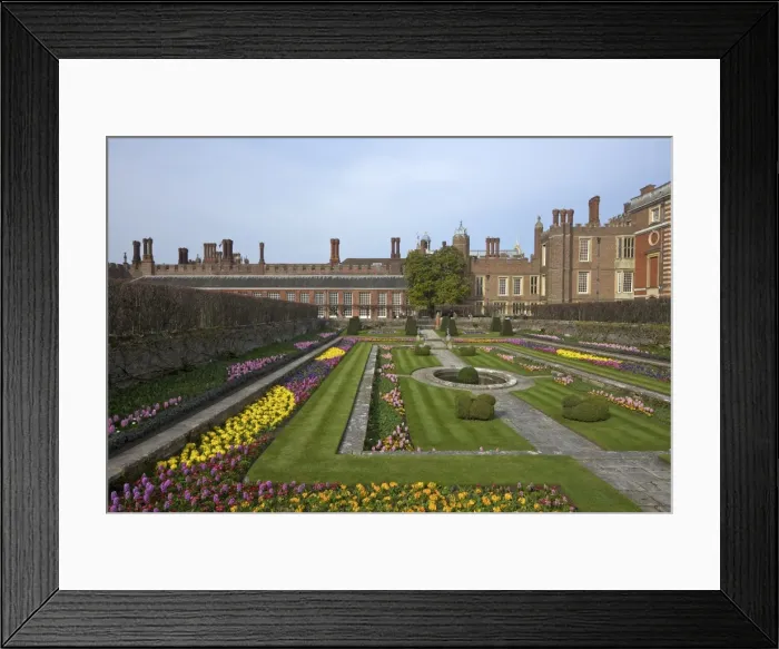 Framed Print : Formal gardens, Hampton Court Palace, Greater London, England, United Kingdom, Europe Framed Print : Formal gardens, Hampton Court Palace, Greater London, England, United Kingdom, Europe