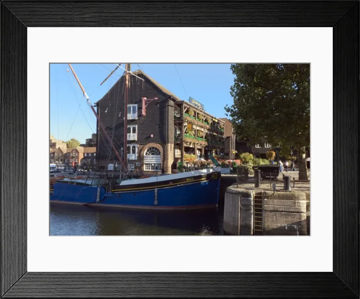 Framed Print : Dickens Inn, St. Katherine Dock beside Tower Bridge, London, England, United Kingdom, Europe Framed Print : Dickens Inn, St. Katherine Dock beside Tower Bridge, London, England, United Kingdom, Europe