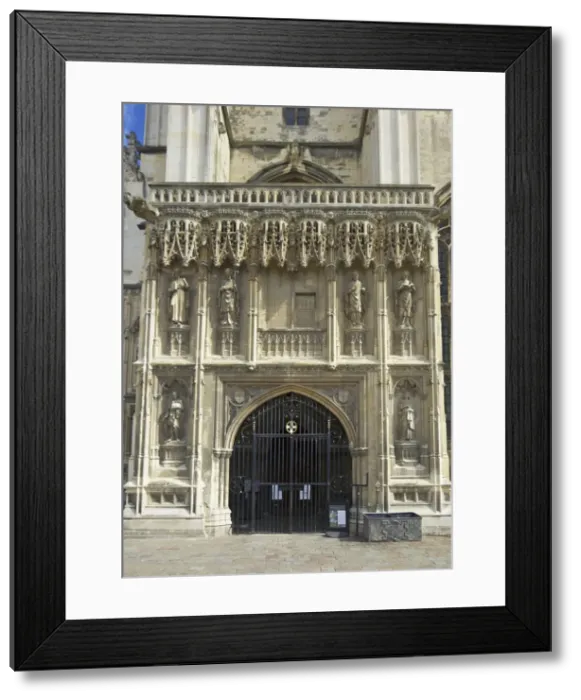 Framed Print : Gothic southwest porch, built in the 15th century by Thomas Mapilton and Richard Beke, Canterbury Cathedral, UNESCO World Heritage Site, Canterbury, Kent, England, United Kingdom, Europe Framed Print : Gothic southwest porch, built in the 15th century by Thomas Mapilton and Richard Beke, Canterbury Cathedral, UNESCO World Heritage Site, Canterbury, Kent, England, United Kingdom, Europe