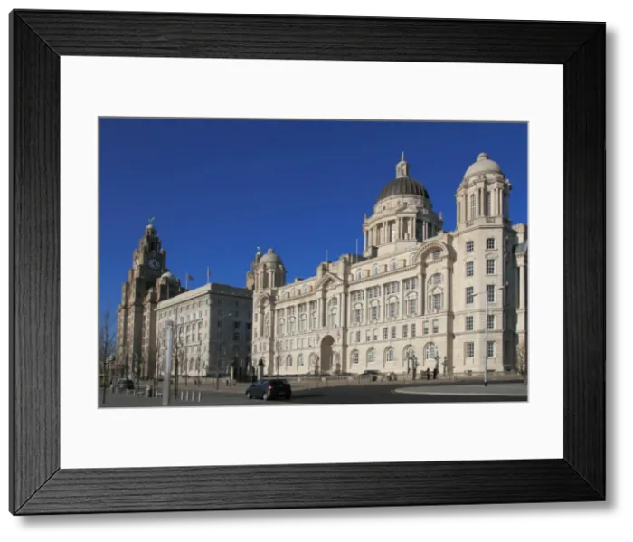 Framed Print : Pierhead, with Liver building, Cunard building and Dock company building, UNESCO World Heritage Site, Liverpool, Merseyside, England, United Kingdom, Europe Framed Print : Pierhead, with Liver building, Cunard building and Dock company building, UNESCO World Heritage Site, Liverpool, Merseyside, England, United Kingdom, Europe