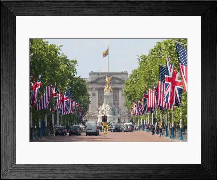 Framed Print : Flags lining the Mall to Buckingham Palace for President Obamas State Visit in 2011, London, England, United Kingdom, Europe Framed Print : Flags lining the Mall to Buckingham Palace for President Obamas State Visit in 2011, London, England, United Kingdom, Europe
