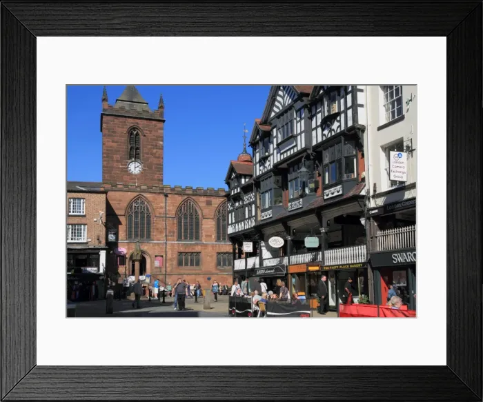 Framed Print : Bridge Street restaurants, Chester, Cheshire, England, United Kingdom, Europe Framed Print : Bridge Street restaurants, Chester, Cheshire, England, United Kingdom, Europe
