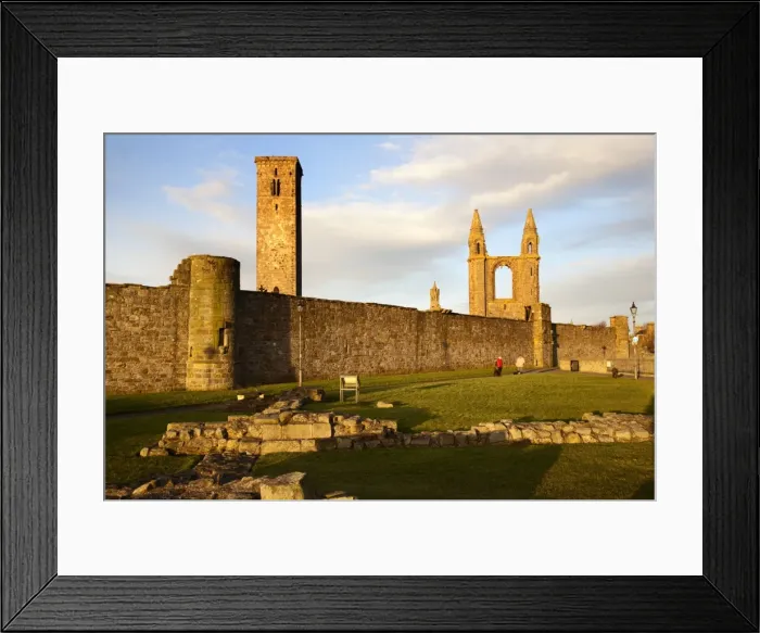 Framed Print : Ruins of St Mary on the Rock and the Cathedral, St Andrews, Fife, Scotland Framed Print : Ruins of St Mary on the Rock and the Cathedral, St Andrews, Fife, Scotland
