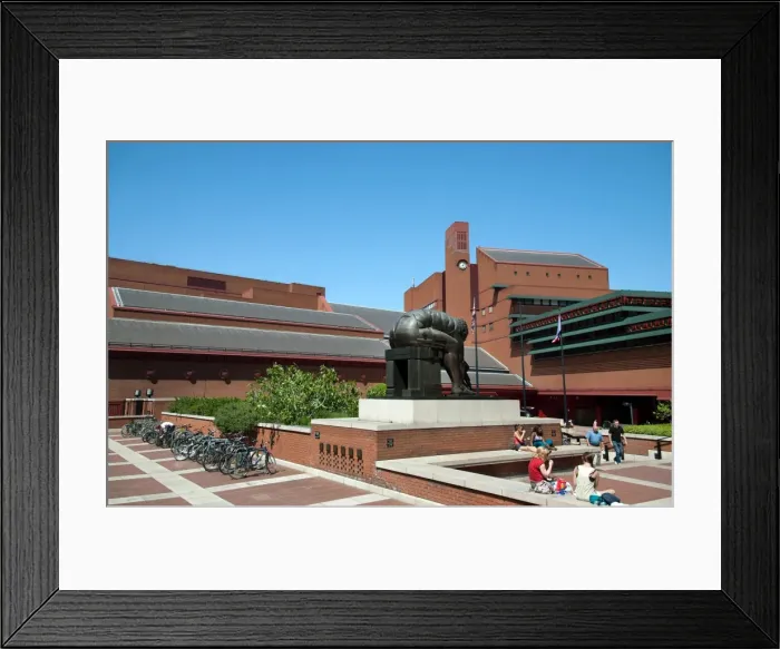 Framed Print : Courtyard of the British Library showing sculpture of Isaac Newton by Eduardo Paolozzi, Euston Road, London, England, United Kingdom, Europe Framed Print : Courtyard of the British Library showing sculpture of Isaac Newton by Eduardo Paolozzi, Euston Road, London, England, United Kingdom, Europe