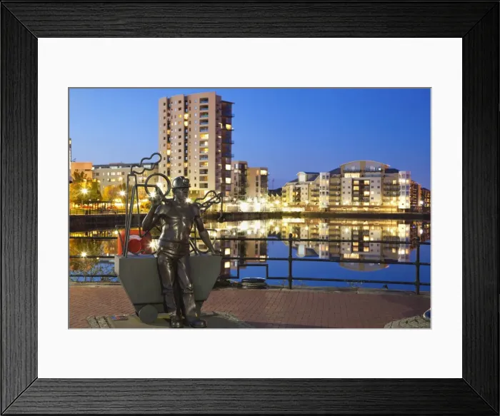 Framed Print : Miner Statue, Cardiff Bay, South Wales, Wales, United Kingdom, Europe Framed Print : Miner Statue, Cardiff Bay, South Wales, Wales, United Kingdom, Europe