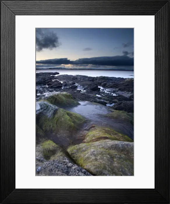 Framed Print : Rock Pools at dusk, Doo Craigs, St Andrews, Fife, Scotland Framed Print : Rock Pools at dusk, Doo Craigs, St Andrews, Fife, Scotland