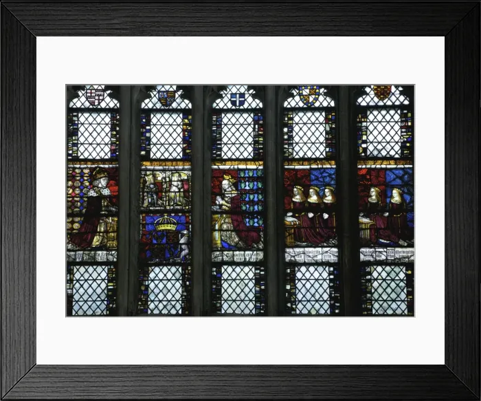 Framed Print : Medieval stained glass in the Royal Window, Northwest Transept, Canterbury Cathedral, UNESCO World Heritage Site, Canterbury, Kent, England, United Kingdom, Europe Framed Print : Medieval stained glass in the Royal Window, Northwest Transept, Canterbury Cathedral, UNESCO World Heritage Site, Canterbury, Kent, England, United Kingdom, Europe