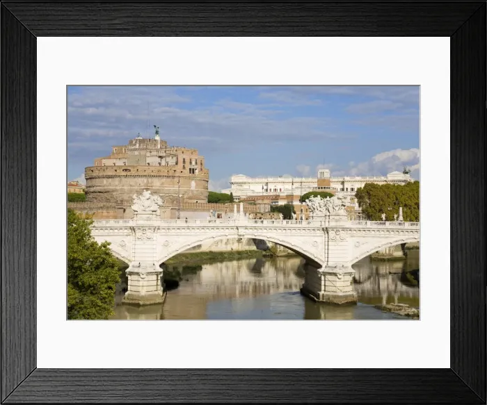 Framed Print : Vittorio Emanuelle bridge and St. Angelo Castle and National Museum, Rome, Lazio, Italy, Europe Framed Print : Vittorio Emanuelle bridge and St. Angelo Castle and National Museum, Rome, Lazio, Italy, Europe