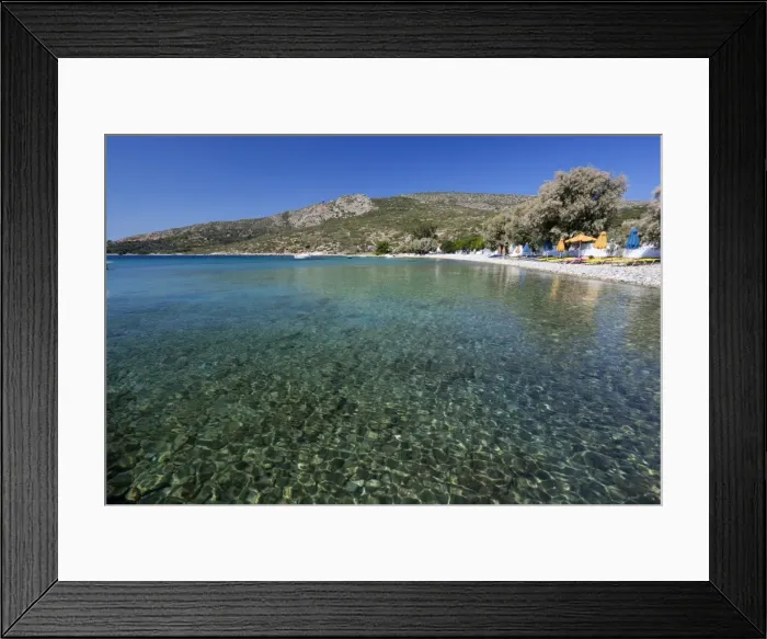Framed Print : Clear water and beach, Klima, Samos, Aegean Islands, Greece Framed Print : Clear water and beach, Klima, Samos, Aegean Islands, Greece