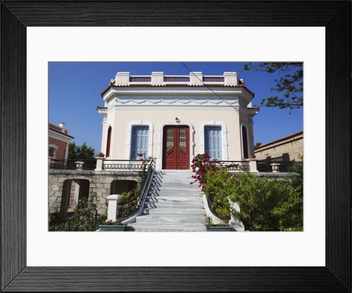 Framed Print : Neoclassical Villa, Karlovassi, Samos, Aegean Islands, Greece Framed Print : Neoclassical Villa, Karlovassi, Samos, Aegean Islands, Greece