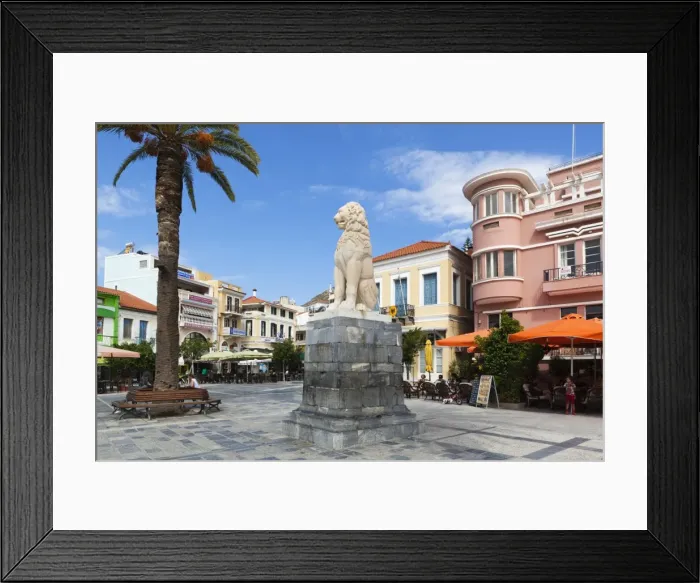 Framed Print : Lion Square, Samos Town, Samos, Aegean Islands, Greece Framed Print : Lion Square, Samos Town, Samos, Aegean Islands, Greece