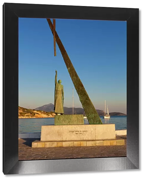 Statue of Pythagoras (Greek philosopher and mathematician), Pythagorion, Samos, Aegean Islands, Greece