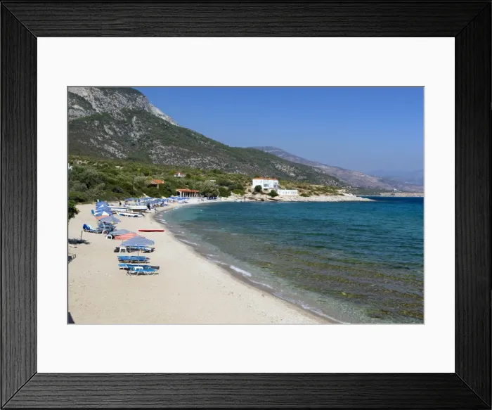 Framed Print : Limnionas beach, Samos, Aegean Islands, Greece Framed Print : Limnionas beach, Samos, Aegean Islands, Greece