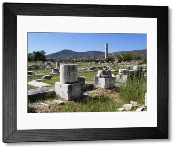 Framed Print : Ireon archaeological site with columns of the Temple of Hera, Ireon, Samos, Aegean Islands, Greece Framed Print : Ireon archaeological site with columns of the Temple of Hera, Ireon, Samos, Aegean Islands, Greece