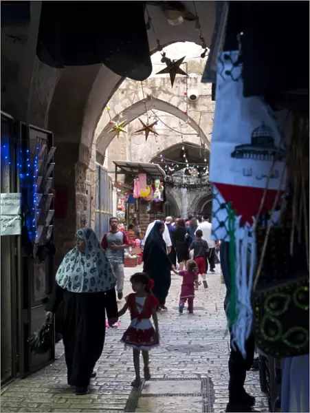 Ramadan decorations in the Old City, Jerusalem, Israel, Middle East