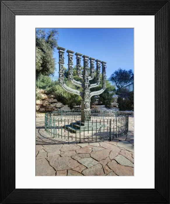 Framed Print : The Menorah sculpture by Benno Elkan at the entrance to the Knesset, the Israeli Parliament, Jerusalem, Israel, Middle East Framed Print : The Menorah sculpture by Benno Elkan at the entrance to the Knesset, the Israeli Parliament, Jerusalem, Israel, Middle East