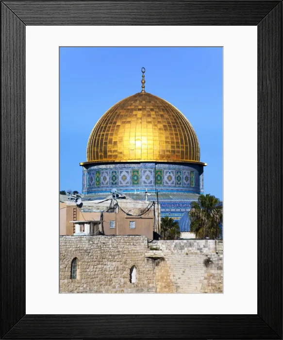 Framed Print : Dome of the Rock above the Western Wall Plaza, Old City, UNESCO World Heritage Site, Jerusalem, Israel, Middle East Framed Print : Dome of the Rock above the Western Wall Plaza, Old City, UNESCO World Heritage Site, Jerusalem, Israel, Middle East