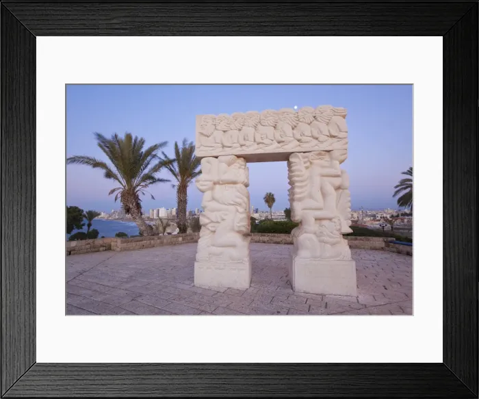 Framed Print : Sculpture depicting the fall of Jericho, Isaacs sacrifice and Jacobs dream, HaPisgah Gardens, Tel Aviv, Israel, Middle East Framed Print : Sculpture depicting the fall of Jericho, Isaacs sacrifice and Jacobs dream, HaPisgah Gardens, Tel Aviv, Israel, Middle East