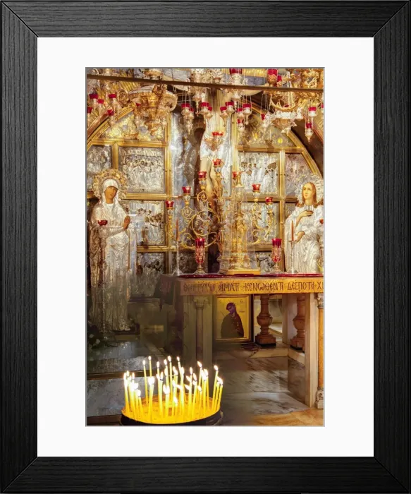 Framed Print : Golgotha, site of the Crucifixion, Church of the Holy Sepulchre, Old City, UNESCO World Heritage Site, Jerusalem, Israel, Middle East Framed Print : Golgotha, site of the Crucifixion, Church of the Holy Sepulchre, Old City, UNESCO World Heritage Site, Jerusalem, Israel, Middle East