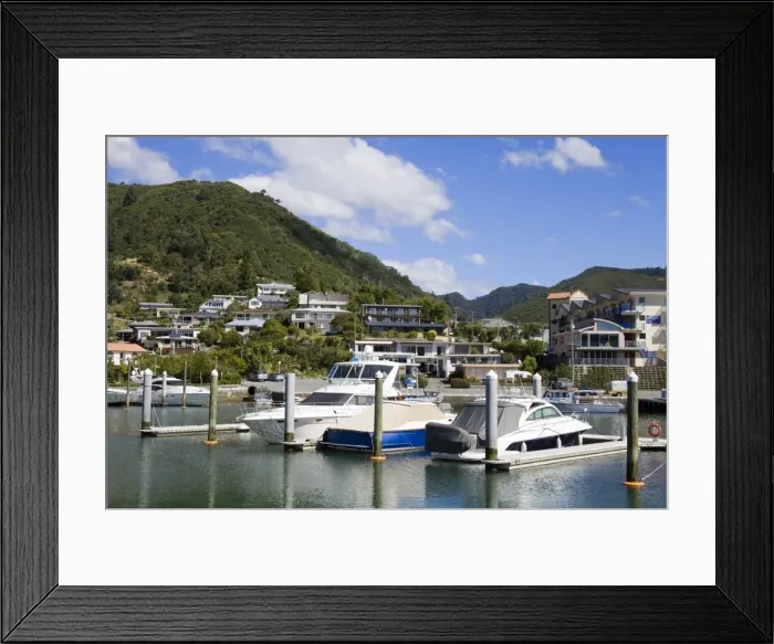 Framed Print : Picton Harbour Marina, Picton, South Island, New Zealand, Pacific Framed Print : Picton Harbour Marina, Picton, South Island, New Zealand, Pacific