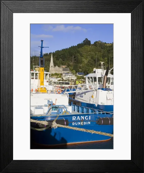 Framed Print : Tugboats in Port Chalmers, Dunedin, Otago District, South Island, New Zealand, Pacific Framed Print : Tugboats in Port Chalmers, Dunedin, Otago District, South Island, New Zealand, Pacific