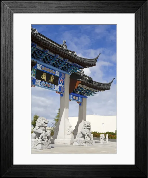 Framed Print : Pai Lou Gateway at the Chinese Garden, Central Business District, Dunedin, Otago District, South Island, New Zealand, Pacific Framed Print : Pai Lou Gateway at the Chinese Garden, Central Business District, Dunedin, Otago District, South Island, New Zealand, Pacific