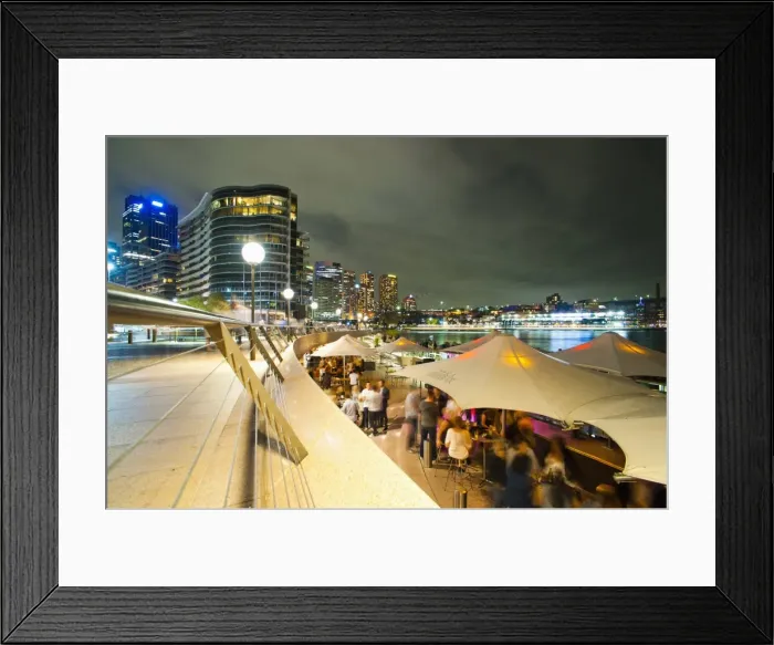 Framed Print : Opera Bar and Circular Quay at night, Syndey, New South Wales, Australia, Pacific Framed Print : Opera Bar and Circular Quay at night, Syndey, New South Wales, Australia, Pacific