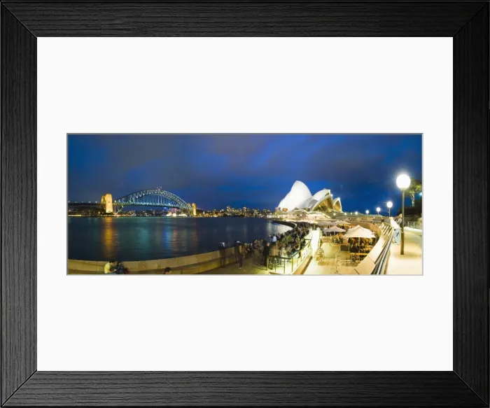 Framed Print : Sydney Opera House, UNESCO World Heritage Site, Harbour Bridge, Opera Bar and Sydney Harbour at night, Sydney, New South Wales, Australia, Pacific Framed Print : Sydney Opera House, UNESCO World Heritage Site, Harbour Bridge, Opera Bar and Sydney Harbour at night, Sydney, New South Wales, Australia, Pacific