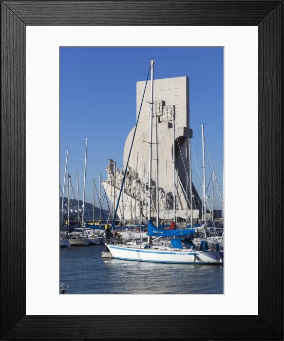 Framed Print : Monument to the Discoveries across marina Doca de Belem, Belem, Lisbon, Portugal, Europe Framed Print : Monument to the Discoveries across marina Doca de Belem, Belem, Lisbon, Portugal, Europe