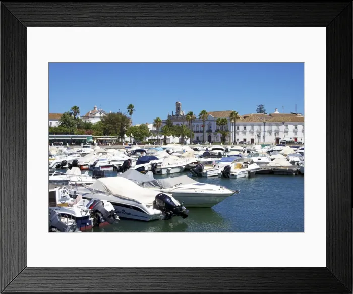 Framed Print : Marina and Old Town, Faro, Algarve, Portugal, Europe Framed Print : Marina and Old Town, Faro, Algarve, Portugal, Europe